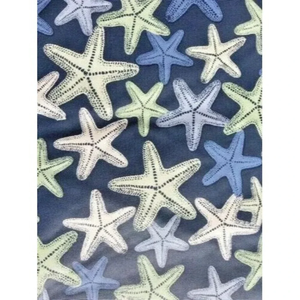 Starfish Tablecloth Flannel Backed Vinyl 52x70